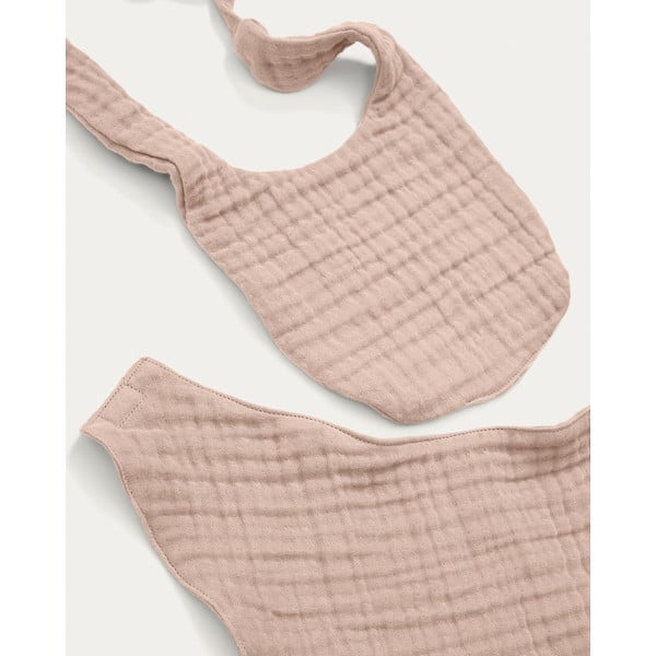 Ružičasti slinčeki u setu 2 kom od muslina Prune – Kave Home-image-2