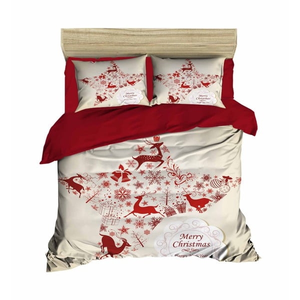 Božićna posteljina za bračni krevet Zoya, 200 x 220 cm
