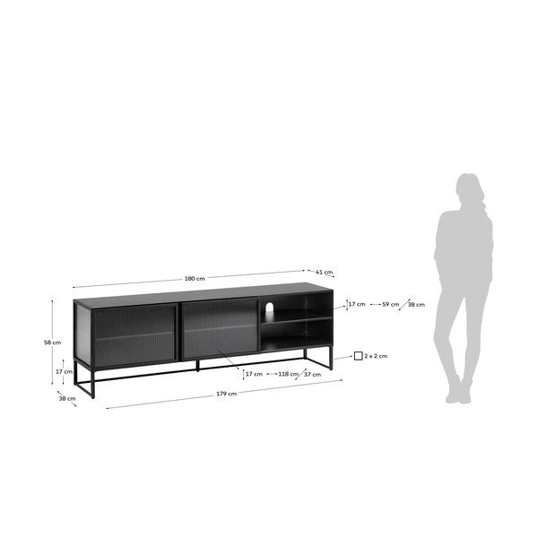 Crna TV komoda Kave Home Trixie-image-3