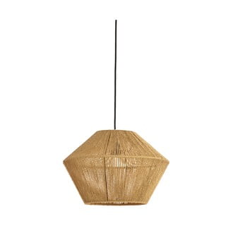 Svijetlo zelena viseća svjetiljka sa sjenilom od jute ø 40 cm Fugia – Light & Living