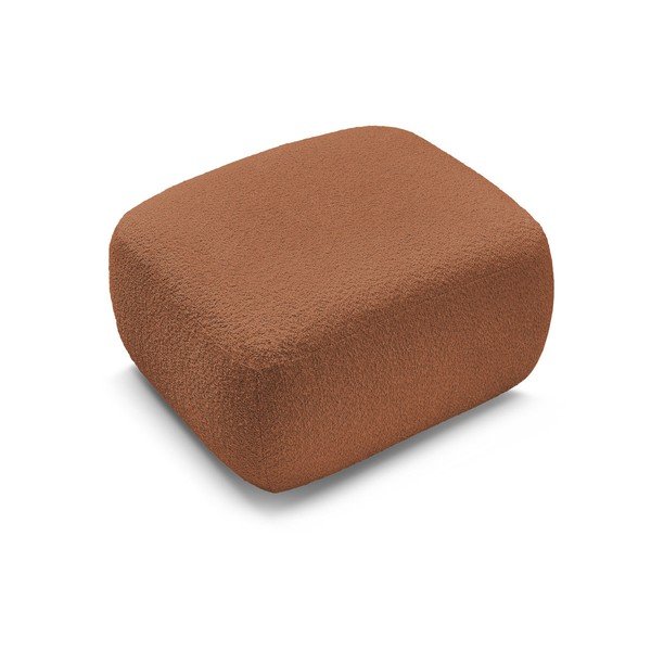 Narančasti tabure od bouclé tkanine Montaigne – Bobochic Paris-image-3