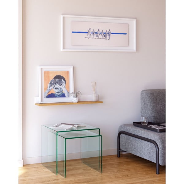 Stakleni stolići za kavu u setu 2 kom 50x50 cm Burano – Kave Home-image-1