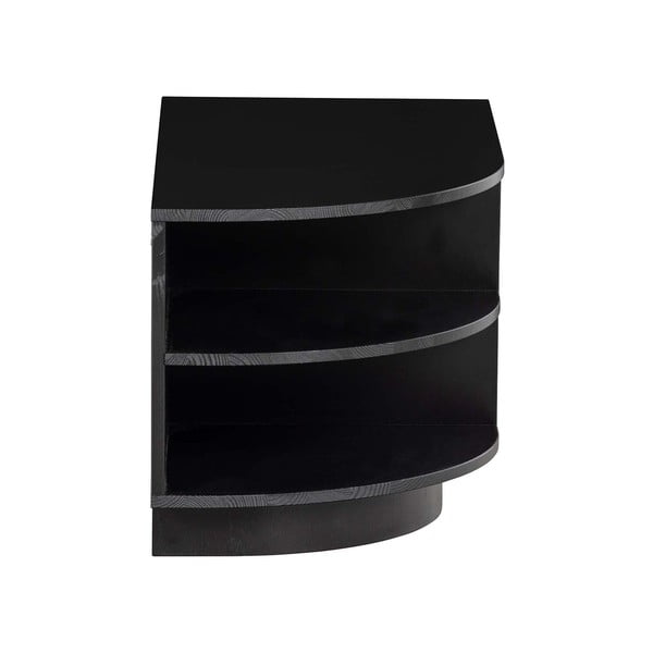 Crna modularna TV komoda od masivnog bora 78x40 cm Finca – WOOOD-image-4