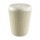Bijela kupaonska kanta za otpad Curver Knit, 7 l