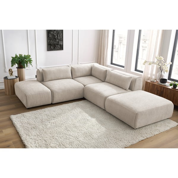 Bež kutna garnitura (varijabilna) Jeanne - Bobochic Paris-image-1