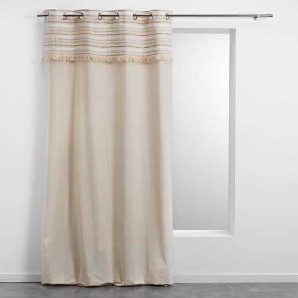 Pamučna zavjesa u prirodnoj boji 140x240 cm Atlas – douceur d'intérieur