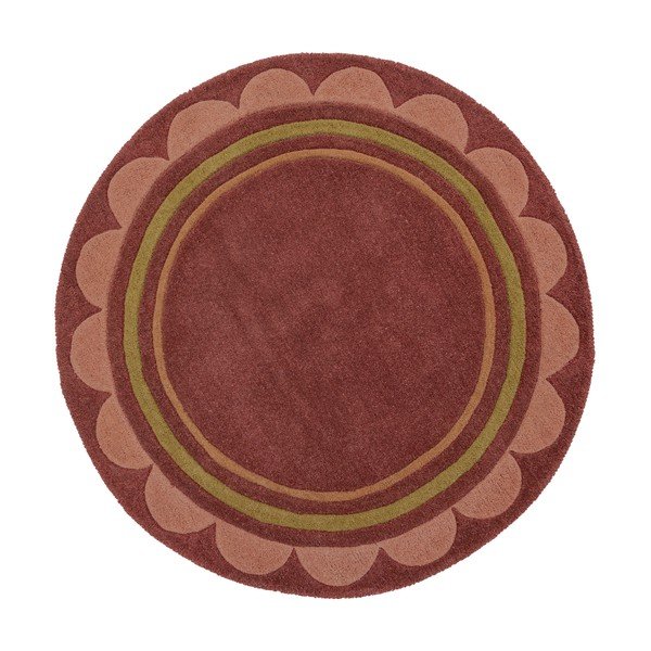 Bordo ručno rađen vunen okrugao tepih ø 120 cm Lois – Flair Rugs
