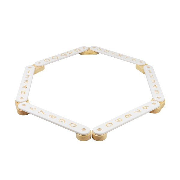 Bijela senzorna staza od masivnog bora 10x408x5 cm Montessori – Meowbaby