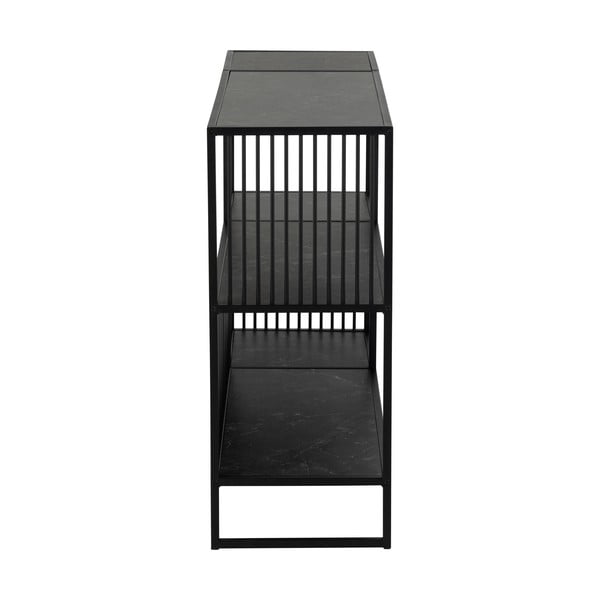 Crna biblioteka u kamenom dekoru 120x83 cm Strington – Actona-image-3