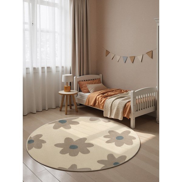 Bež dječji tepih ø160 cm Bloomy – Hanse Home-image-1
