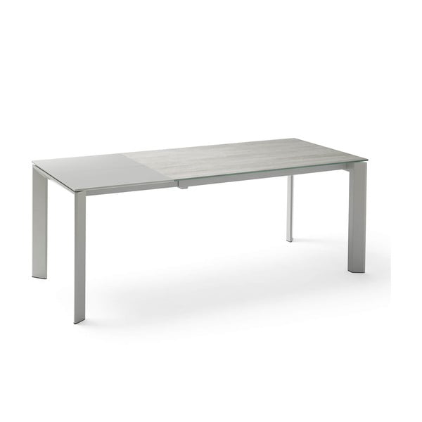 Sivi sklopivi blagovaonski stol sømcasa Lisa Blaze, dužina 140/200 cm