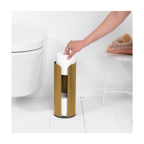 Željezan držač za WC papir u zlatnoj boji ReNew – Brabantia-image-2