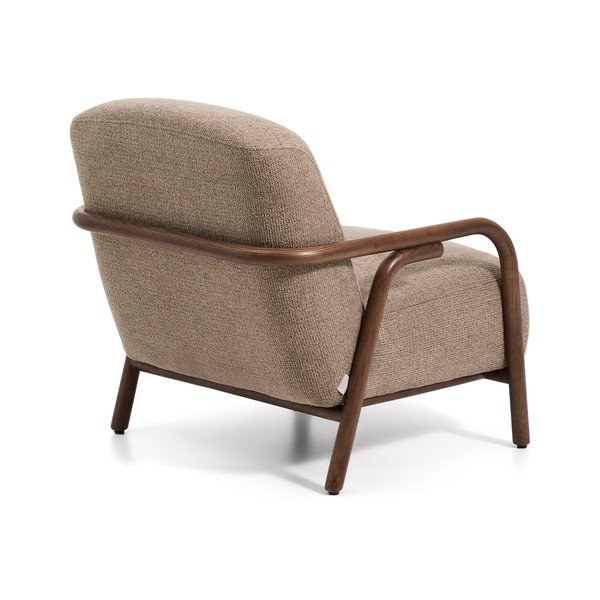 Smeđe-siva fotelja od šenila Sylo – Kave Home-image-4