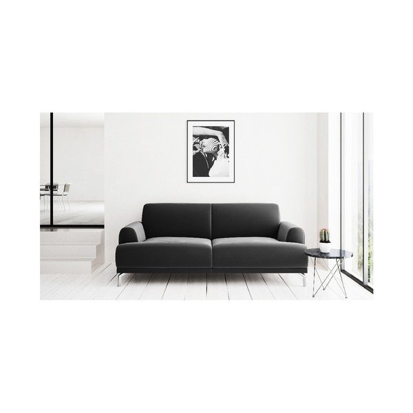 Tamnosivi baršunasti kauč MESONICA Puzo, 170 cm-image-4