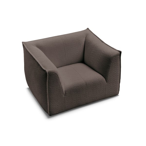 Smeđa fotelja od bouclé tkanine Giorgia – Bobochic Paris-image-4