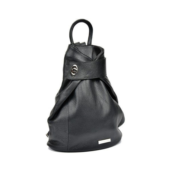 Crni kožni ruksak Anna Luchini Makna-image-2