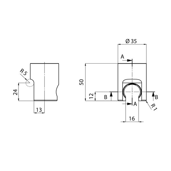 Mjedeni držač za tuš glavu u zlatnoj boji ø 3,5 cm – Sapho-image-1