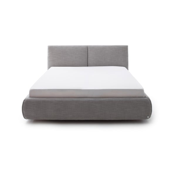 Sivi tapecirani bračni krevet s prostorom za odlaganje s podnicom 180x200 cm Atesio – Meise Möbel-image-2