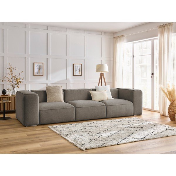 Siva/bež sofa 345 cm Zephyr – Bobochic Paris-image-1