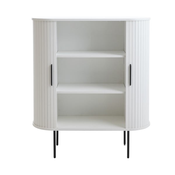 Bijeli ormarić s kliznim vratima 100x118x40 cm Nola – Unique Furniture-image-2