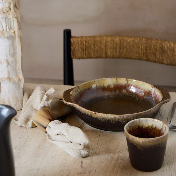 Smeđi dubok tanjur od kamenine Poterie – Casafina-image-1