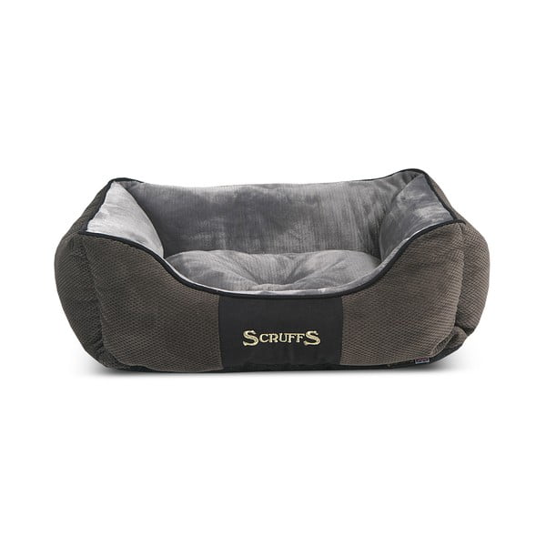 Tamno sivi plišani krevet za pse 10x50 cm Scruffs Chester S – Plaček Pet Products