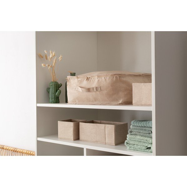 Bež tekstilne kutije za pohranu u setu  2 kom 14x12x12 cm Sandy – Compactor-image-1