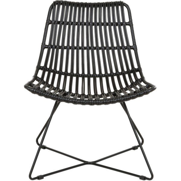 Crna fotelja od poliratana Costa - Westwing Collection-image-2