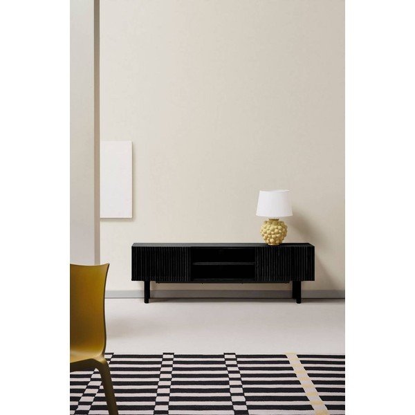 Crna TV komoda u dekoru jasena 160x50x43 cm Sion – Jotex-image-1
