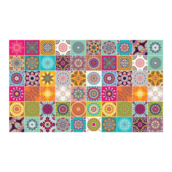 Set od 60 ukrasnih naljepnica za zid Ambiance Flow, 15 x 15 cm-image-2