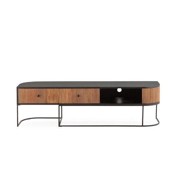 TV komoda od masivnog manga u prirodnoj boji 160x45x40 cm Curve – MOME-image-2