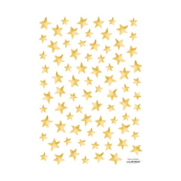 Dječje naljepnice u setu 81 kom 30x42 cm Etoiles Dorees – Lilipinso