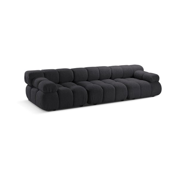 Antracitno siva sofa od bouclé tkanine 282 cm Bellis – Micadoni Home-image-3