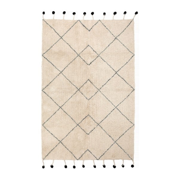 Pamučni tepih s crnim detaljima Nattiot Tanvi, 110 x 170 cm