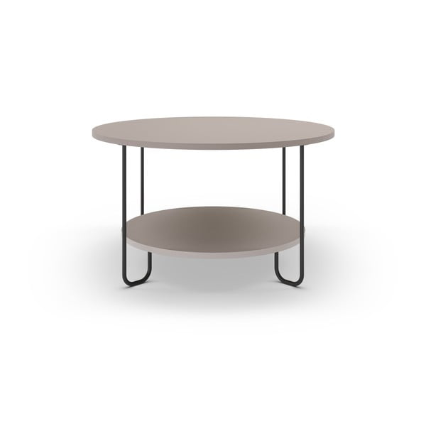 Sivi okrugao stolić za kavu ø 80 cm Tonka – Marckeric-image-3