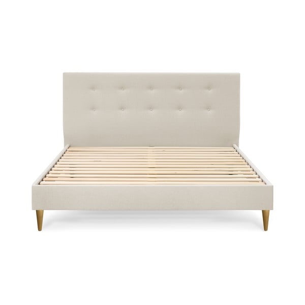 Bež bračni krevet Bobochic Paris Rory Light, 180 x 200 cm-image-2