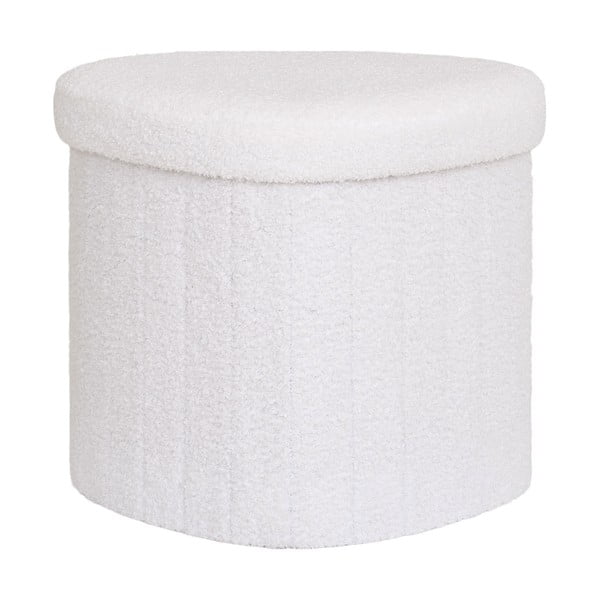 Bijeli tabure od bouclé tkanine Medford – House Nordic