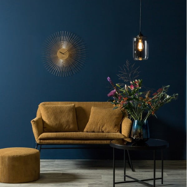 Zidni sat u zlatnoj boji Karlsson Peony Large, ø 60 cm-image-2