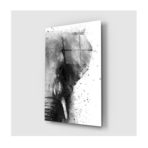 Staklena slika insigne slon, 46 x 72 cm