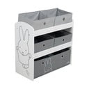 Bijeli/sivi organizator za dječje igračke 63,5x29,5x60 cm Miffy – Roba