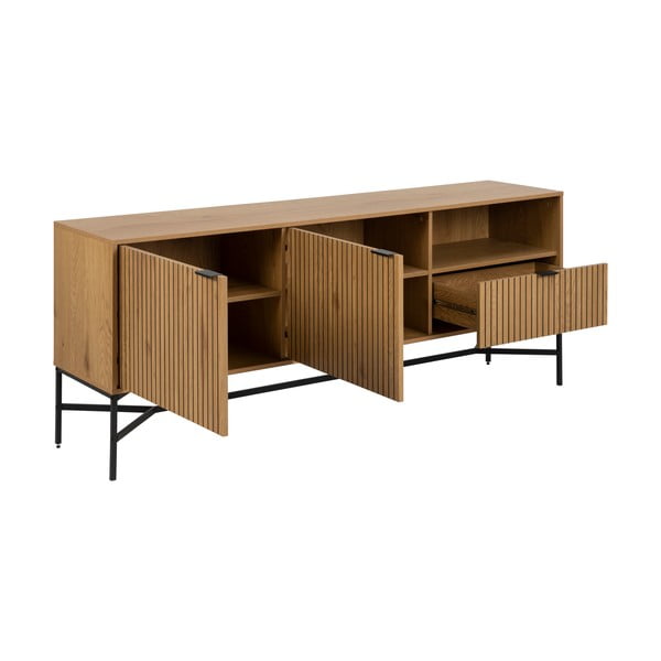 Niska komoda u dekoru hrasta u prirodnoj boji 180x70 cm Jaipur – Actona-image-3