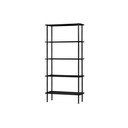 Crni regal u dekoru hrasta 80x163x35 cm Teidi – noo.ma
