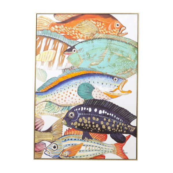 Slika Kare Design Touched Fish Meeting II., 100 x 75 cm