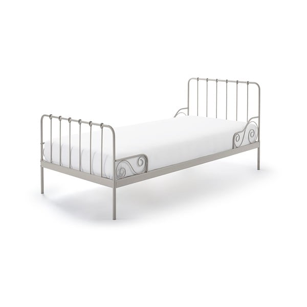 Sivi metalni dječji krevet Vipack Alice, 90 x 200 cm