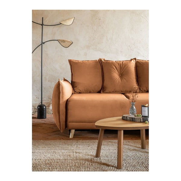 Ciglasta sklopiva kutna garnitura od samta (promjenjiva) Lazy Lukka – Miuform-image-4