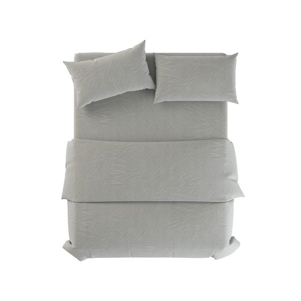 Prljavo zelena lanena posteljina za bračni krevet 200x200 cm Stone – Native Natural