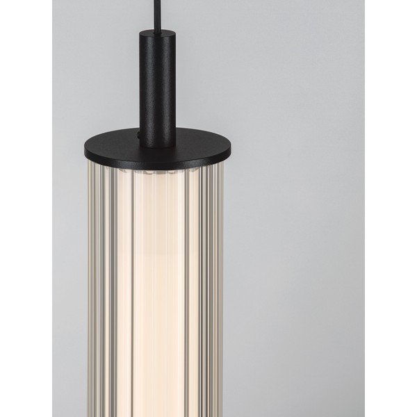 Mat crna LED viseća svjetiljka aluminijska s mogućnosti zatamnjivanja sa staklenim sjenilom ø 6,5 cm Glovia – Nova Luce-image-2