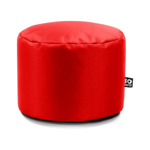 Crvena dječja vreća za sjedenje od imitacije kože Dot M – So Soft?