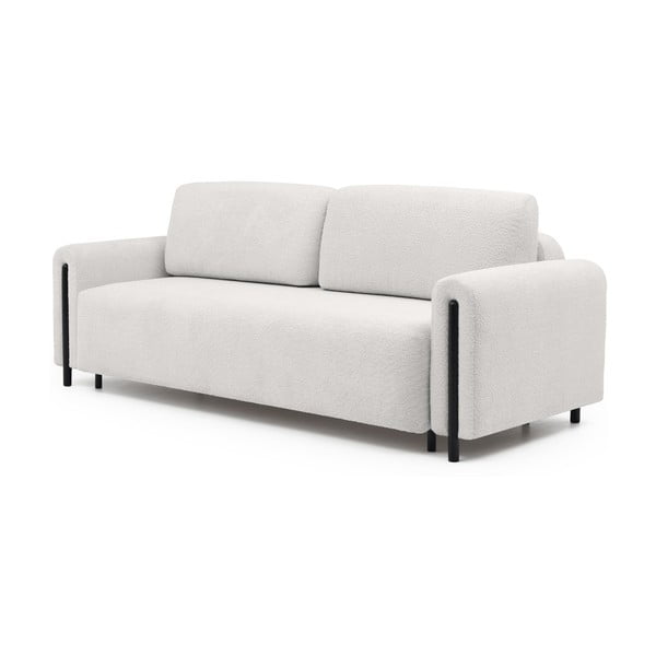Krem sklopiva/s prostorom za odlaganje sofa od bouclé tkanine 244 cm Arcadova – ELTAP-image-2