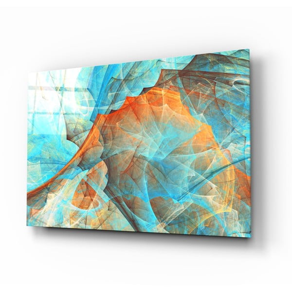 Staklena slika insigne obojenih mreža, 110 x 70 cm